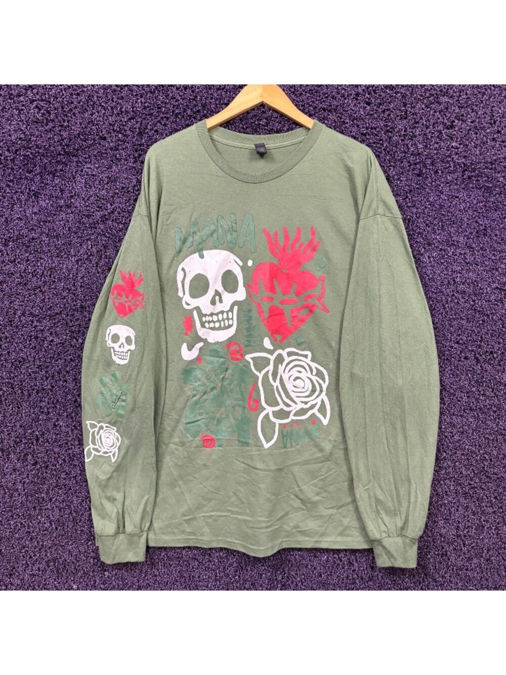 Mana Vivir Sin Aire 2025 Tour Dates Long Sleeve Shirt 2XL